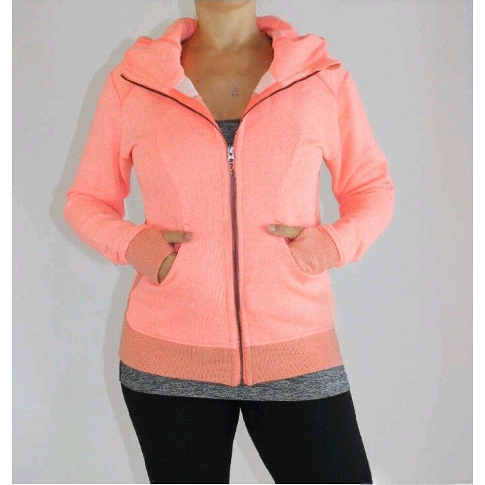 Lululemon Scuba Hoodie Light Cotton Fleece Sz 6 Brick Altered Read Description